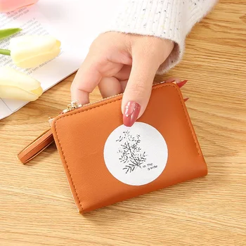 Lühike naiste rahakott korea armas Õpilane värske kaks korda üliõpilane kott lihtne multi-kaardi lukk mündi rahakott