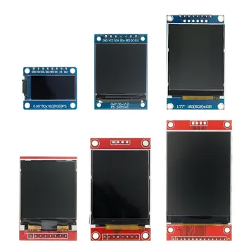 Ekraan TFT 0.96 / 1.3 1.44 1.77 1.8 2.0 2.4 Tolline IPS 7P SPI HD 65K Värviline LCD Moodul ST7735 Sõita IC Jaoks Arduino