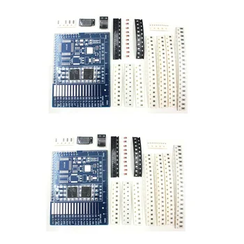 2X Varuosad Täiustatud Täis-Chip Jootmise Praktika Juhatuse Elektroonilised Komponendid DIY Tootmine Kit