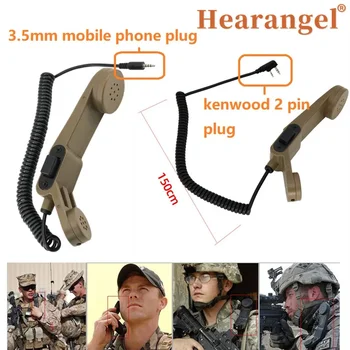 H250 Taktikaline Rs Mobiiltelefoni Plug & Kenwood 2 Pin Walkie-talkie Rs Õla Mikrofoni Ptt-Kaasaskantav Kõlar Mikrofon