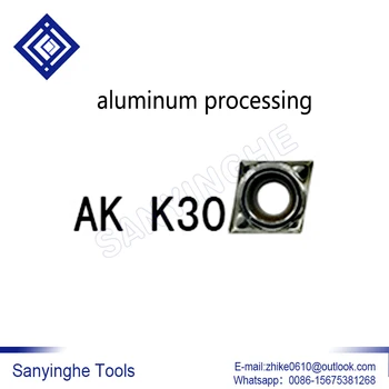 10/30/50tk CCMT060204-AK K30 kõrge kvaliteedi sanyinghe 10tk/palju cnc karbiid keerates lisab alumiinium