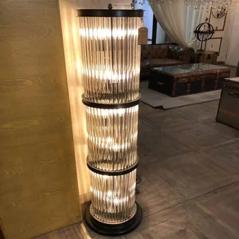 Luksus Luksus Proovi Tuba Villa Luxury Private Room-Ameerika Riigis Retro Crystal Põranda Lamp