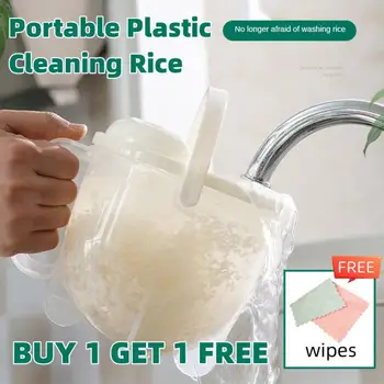 Kaasaskantav Plastikust Puhastus Rice Bean Sõela Käed-vaba Köök Riis Puhastus Vahend Kodu Köök Vidinaid