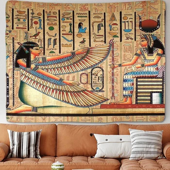 Hipi Bastet Vintage Vana-Egiptuse Gobelään Vana Kultuuri Trükitud Seina Riputamise Decor Boheemlaslik Kodu Dorm Teenetemärgi