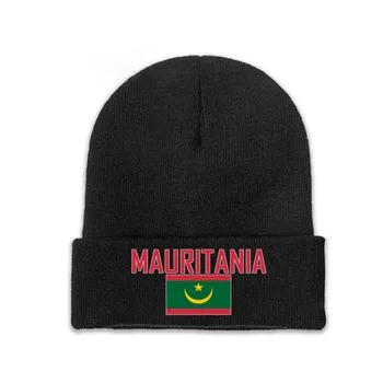 Mauritaania Riigi Lipu Top Print Mehed Naised Unisex Kootud Müts Talveks Sügis Beanie Ühise Põllumajanduspoliitika Soe Müts
