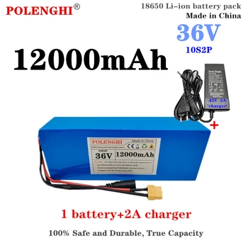 POLENGHIgenuine võimsus 36V 12Ah18650lithium-ion aku 10S2P 500W, elektriline jalgratas roller aku BMS+42V laadija