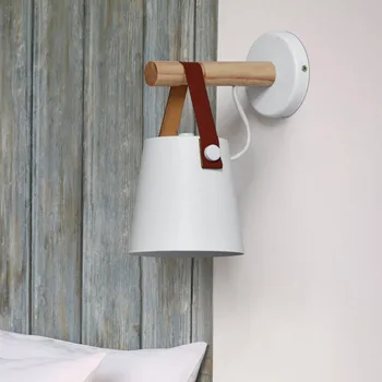 Põhjamaade stiilis täispuidust LED seina lamp kaasaegne minimalistlik kunst öö lambi puidust sisekujundus, trepikoda pöörleva vahekäiguga lamp