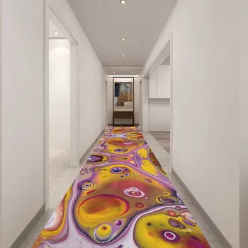 Reese Lobby Vaibad Pikk Vaip Trepp Esik Home Decor Koridori Vahekäiguga Suurus Muster Psühhedeelne Abstraktne Maal Akrüül