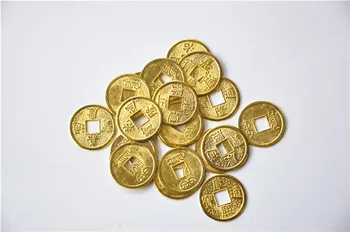 100TK 24mm Kuldne Hiina Iidse Feng Shui Õnnelik Mündi Õnn Keisrid Antiik Rikkuse Raha Kogumise, Kingitus,