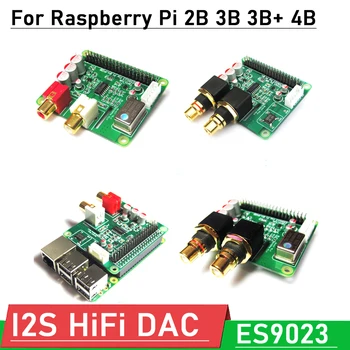 I2S HiFi DAC ES9023 Expansion Board Pi Digital Audio helikaart Dekodeerida Juhatuse Kodeerija TCXO RCA jaoks Vaarika Pi 2B 3B 3B+ 4B