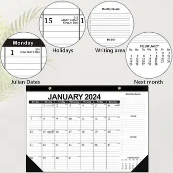 Külmkapp Kalender Seina Kalender Vastupidav Easy-kuni-loe 18-kuu Seina Töölaua Kalender 2024.1-2025.6 inglise Multi-eesmärk