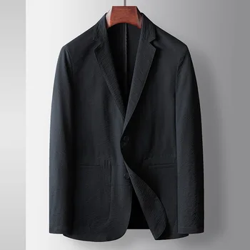 6253-Vabaaja ülikond Meeste äri casual triibuline, triibulised jet jakk jakk jakk ühe Lääne-top