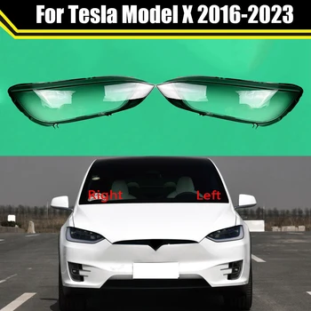 Auto Esiosa, Tulede Pea Lamp Valgus Lambivarju Lampcover Auto Klaas Objektiivi Kest Tesla Model X 2016-2023 Esitulede Kate