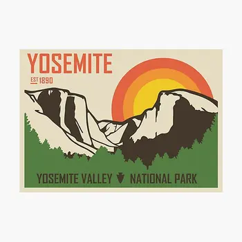 Yosemite rahvuspark Plakat Sitcker Kodu Anime Prindi Sülearvuti Kid elutoa Seina Kleebised Kaitseraua Kunsti Naljakas Decor