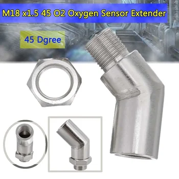 M18 x1.5 O2 Oxygen Sensor Boss Extender Distants 45/90 Kraadi Lambda Andur Hapniku Andur Hõbe Decat Vesiniku Mootori Osad