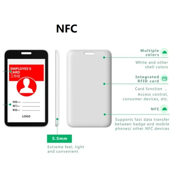 3.7 tolline Batteryless NFC Epaper ESL Label Nimi Pleki Tööd, ID-Kaart E-tindi Tee Pääsme Elektroonilise Nime Märgi Digitaalse Nimi Tag Kuva