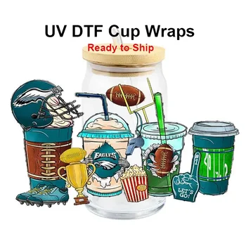 UV DTF 3D Ülekande Kleebis Cartoon Veekindel Wrapid pudelid-topsid Kleebis Kohandatud Etikett DIY Logo isekleepuv Hulgimüük
