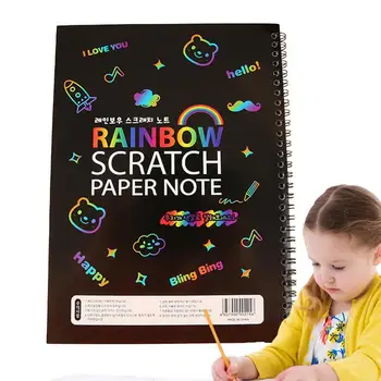 Vikerkaar Nullist Raamatu Art 10 Lehed DIY Käsitöö Must Nullist Paber Rainbow Art Paper Vikerkaar Nullist Tüdrukud Ja Poisid