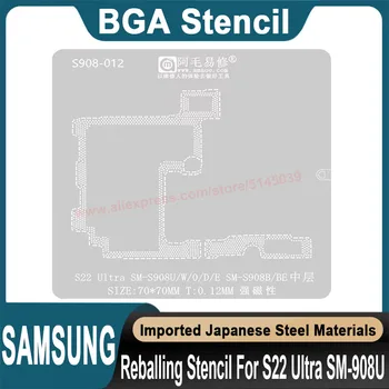 BGA Šabloon Samsung S22 Ultra SM-S908U/W/O/D/E SM908B/TULEB Ümberistutamise Šabloon Tina istutamine mall Mobiiltelefonide remont hallituse