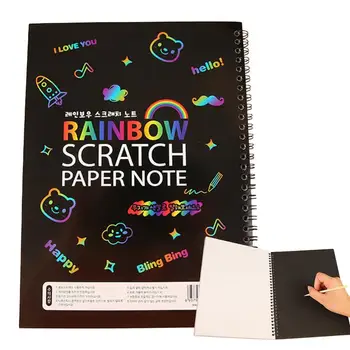 Vikerkaar Nullist Raamatu Art 10 Lehed DIY Käsitöö Must Nullist Paber Rainbow Art Paper Vikerkaar Nullist Tüdrukud Ja Poisid