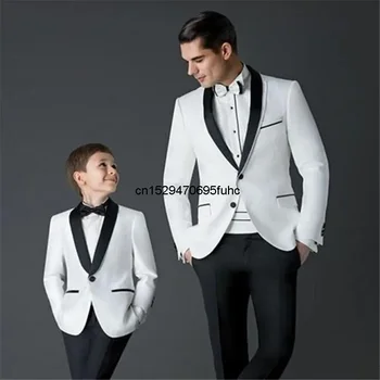 2023 Uus poiste ülikonnad, mis on mõeldud pulmad Laste Ülikond uus Must/Valge Kid Pulma, Ballile Sobib põlvpüksid poistele Smoking(Jakk+Püksid+Pael )