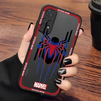 Marvel Spiderman Logod Telefoni Puhul Xiaomi 12 11 T Pro S Redmi Lisa 12 11 10 9 8 Pro S T 5G Jäätunud Läbipaistev Kaas