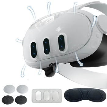VR Prillid Vastuvõtva Karastatud Läbipaistev Kile Len Kate Kate Kit kokkupõrke-VR Kest Meta Quest 3 VR Tarvikud