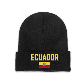 ECUADORI Riigi Lipu Top Print Mehed Naised Unisex Kootud Müts Talveks Sügis Beanie ühise Põllumajanduspoliitika Soe Müts