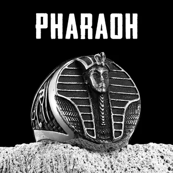 Egiptuse Vaarao Amulett Meeste Rõngad, Roostevabast Terasest Naiste Vintage Ehted Punk Rock Lahe Värk Mood Tarvikud Kingitus Hulgimüük