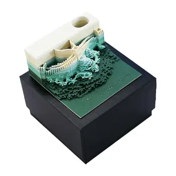 Great Wall 3D Paber Nikerdamist Diorama Lisa Tabel 3D-3-mõõtmeline Nikerdamist Märkus Kleepuv Loominguline Kohandatud Käsitööna Paber-P O5D0