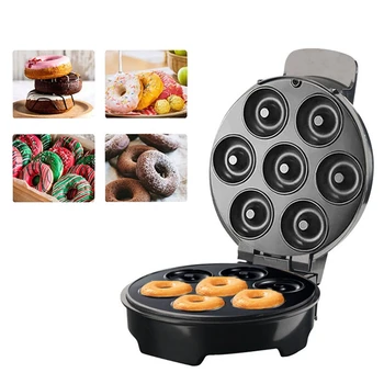 1Piece 1000W Non-Stick Kattega Köök Donut Maker Lapsed Suupisted Magustoidud Breakfast Teeb 7 Donuts USA Pistik