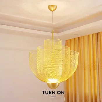 Raua Kunsti Võre Lühter Metallist Võre Ripats Valgust Itaalia Disain LED HanglampDining Tuba Restoran Tööstus Rippuvad Valgustid