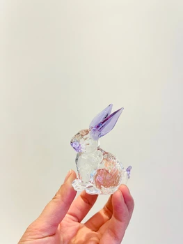Crystal armas väike jänes ornament, kõrgus 7,5 cm, laius 5,5 cm, tee pet