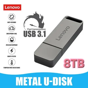 Lenovo USB-3.1 Flash Drive 8TB Metallist High-Speed Pen Drive 2TB 4TB Veekindel Usb OTG PenDrive 128GB Arvuti mäluseadmed