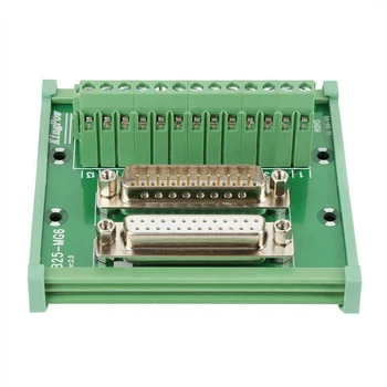 5X DB25 DIN Rail Mount Interface Module Male/Female Connector Breakout Pardal