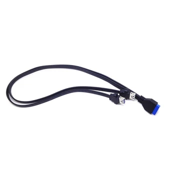 2tk 0,5 M Dual 2-Port USB 3.0 Front Panel Extension Cable A Type Female, Et 20 Pin-Box Päise Emane Pesa Adapter Kaabel