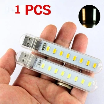 1TK 8 LED Mini Kaasaskantav USB Lamp DC 5V Telkimine USB-Valgustus PC, Sülearvuti, Mobiiltelefoni Toide Pank Vidin