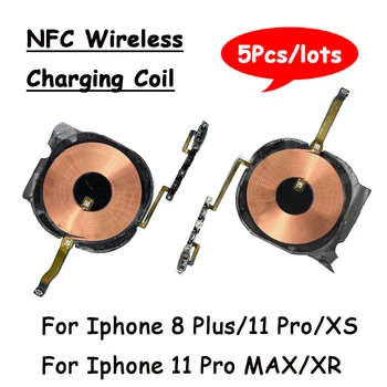 5tk iPhone 11 Pro Max X XS XR SE 2020 8 Plus Wireless Laadimine Laadija Paneel Coil Kleebis Helitugevuse Nuppu Flex Kaabel