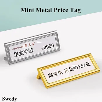 20x60mm Väike Metallist Märk Omanik vitriin Mini Toodete Hind Etikett Paberist Kaart Silt