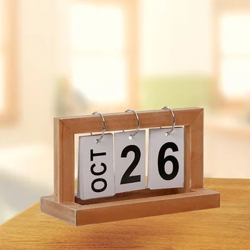 Office Desk Decor Loominguline Perpetual Calendar Kaunistused Koju Bambusest