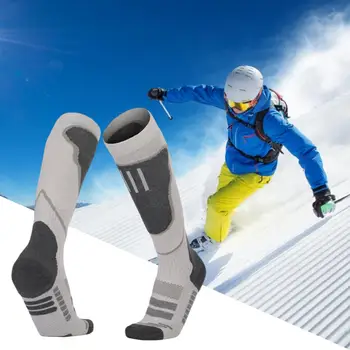 Lumelaua Sokid Põlve Kõrge Ski Sokid Puuvillased Külma Kaitse Kulumise Vastupidav Unisex Täiskasvanute Matkamine Ski Sukad