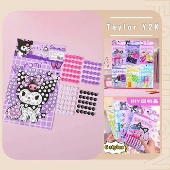 Sanrio Hello Kitty DIY Nuppu Kunsti Anime, Joonis Kuromi Cinnamoroll Minu Meloodia Cartoon Loominguline Maali Käsitöö Puzzle Mänguasi