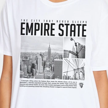 2023 Suve Mood Naiste Empire State Tourist T-Särgid, Vabaaja New York Travel T-Särk NYC Graafiline Tshirt Naine Puhkust Tops