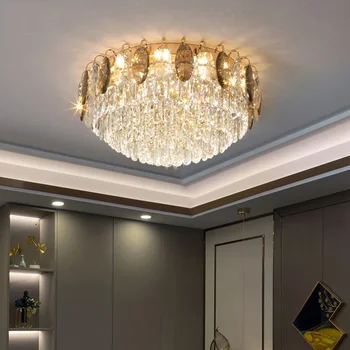 Kerge luxury crystal lae lamp soe magamistuba lamp kaasaegne luksus ring high-end söögituba, elutuba crystal lamp