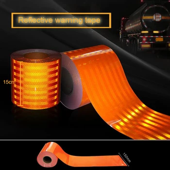 Orange Micro Prisma Peegeldav Lindid 15cm Lai, Kõrge Intensiivsusega Veekindel Helkurid Kleebised liiklusmärgid Maanteel Hoiatus Märgid