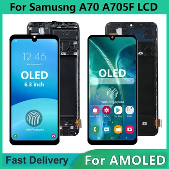 Sest AMOLED A70 LCD Ekraan Samsung A70 A705 A705F SM-A705MN LCD Ekraan Puutetundlik Digitizer paigaldus Raam