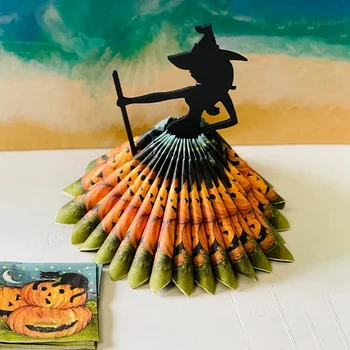Halloween Witch Tabletop Server Harlequin Laudlina Halloween Cupcake Nõid Vitriin Kodu Kaunistamiseks Vastupidav Must