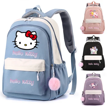 Sanrio Kawaii Hello Kitty Seljakott Lastele Koolikotti Õpilane Teismeliste Tüdrukute Poiss Tagasi Kooli Seljakott Lapsed Kingitus Naistele Reisikotid