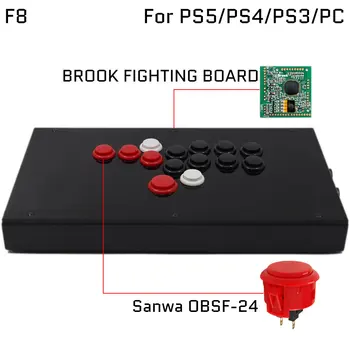 F8-PS Kõik Nupud Hitbox Stiili Arcade Juhtnuppu Võitlus Stick Game Controller For PS4/PS3/PC Sanwa OBSF-24 30