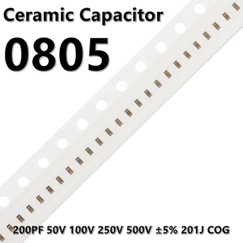 (50tk) 0805 200PF 50V 100V 250V 500V ±5% 201J KRK 2012 SMD Keraamilised Kondensaatorid